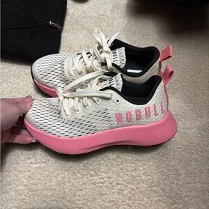 NOBULL Ivory and Pink Athletic Shoes